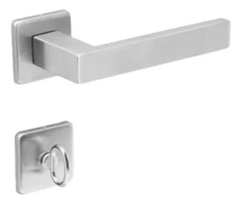 Fechadura Banheiro Quadra 55mm Inox Polido Arouca