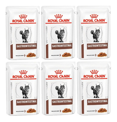 Kit 6 Unidades Royal Canin Wet Feline Gastro Intestinal 85g