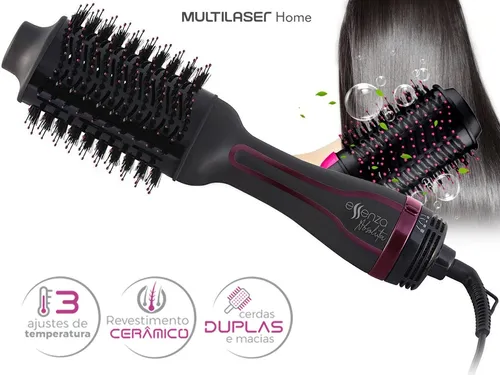 comprar Escova Secadora Multilaser 1200w Oval C Revestimento Cerâmic Cor Preto Voltagem 127v