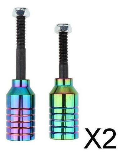 Imagen 1 de 9 de 2x2pcs Scooter Stunt Pegs Set Clavijas Y Ejes De Aleación