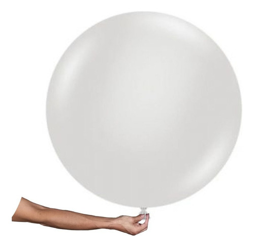 Globo Latex Gigante Esfera 36 Pulgadas Jumbo 90cm Elige Tono Color Blanco