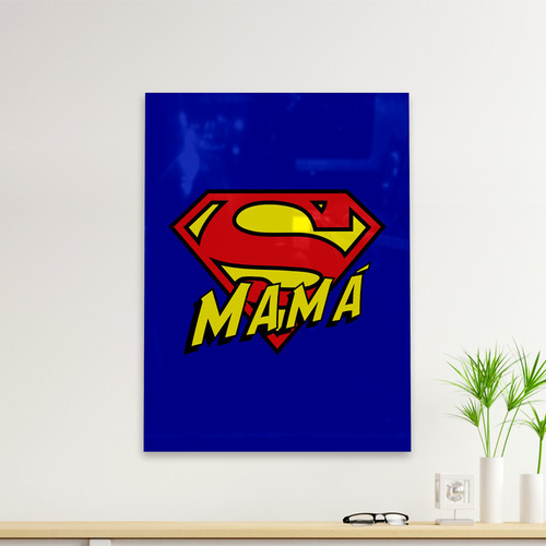 Cuadro Deco Super Mamá (d0677 Boleto.store)
