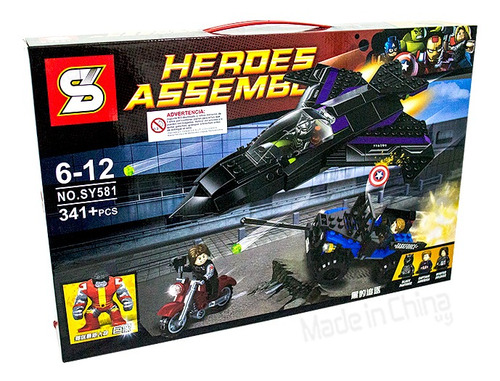 Heroes Assemble Advengers 341 Piezas+3 Muñecos Cf-2060