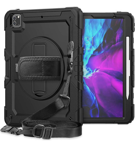 Funda Hard Anti Golpe Con Correa Para iPad Pro 12.9 