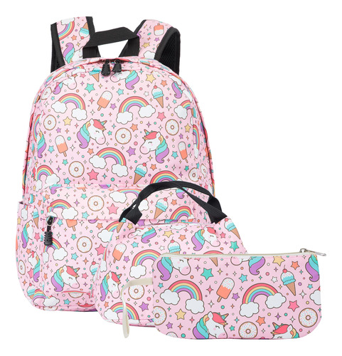 Unicornio Mochila Set 3 Piezas Preescolar Bolso De La Jdf1j