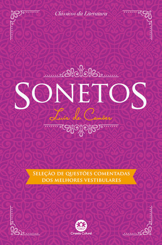 Sonetos: Com questões comentadas de vestibular, de de Camões, Luís. Clássicos da literatura Editorial Ciranda Cultural Editora E Distribuidora Ltda., capa mole em português, 2017