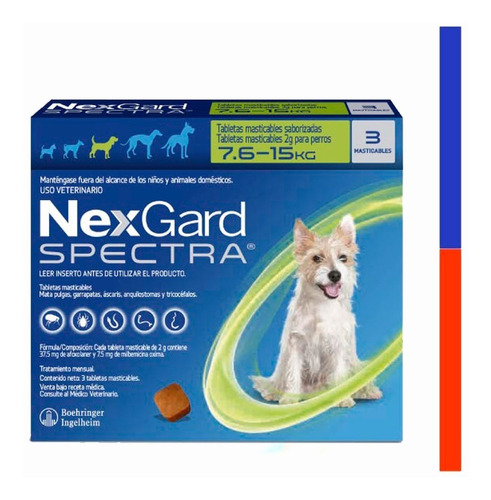 Antipulgas Antigarrapas Nexgard Spectra 7,5-15 Kg Caja X3