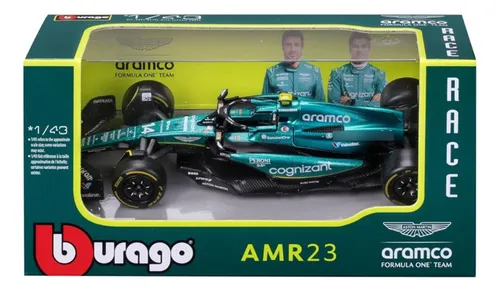Miniatura F1 Aston Martin Amr23 2023 1:43 Burago Color Verde