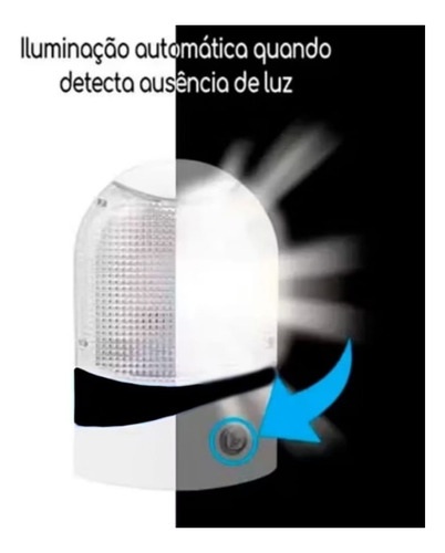 Abajur De Tomada Luminária Bivolt Com Sensor