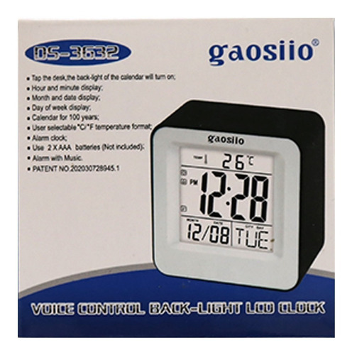 Reloj Despertador Digital Luz Led Con Alarma Y Termometro