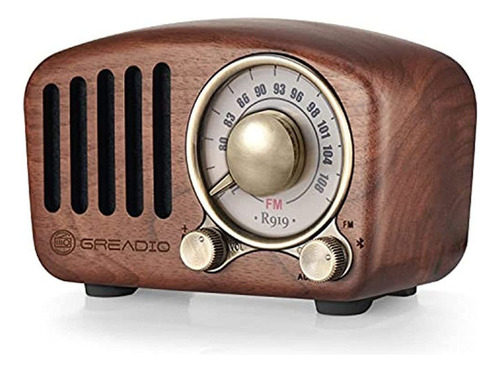 Vintage Radio Retro Bluetooth Speaker - Greadio Walnut Woode