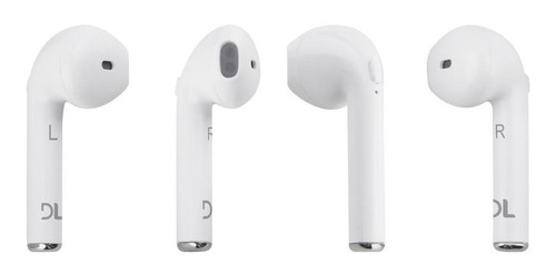 Imagem 1 de 4 de  Fone Bluetooth Estéreo In Ear Duplo Branco Dl Citysound Cs4