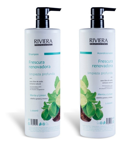Shampoo + Acondicionador Sin Sal Riviera - Progresivos