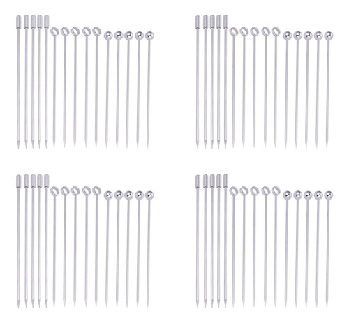 Set Of 60 Stainless Steel Martini Cocktail Sticks 2024