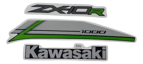 Kit Jogo Faixas Adesivos Zx 10 2018 Prata | Frete grátis Kit Jogo Faixas Adesivos Zx 10 2018 Prata | Frete grátis