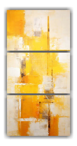 45x90cm Cuadro Abstracto Amarillo - Arte Creativo Y Adorable