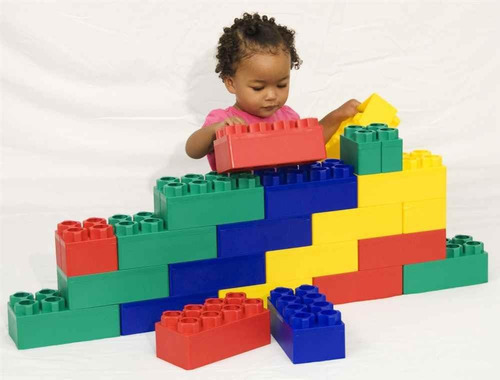 Set De Preescolar De 24pc Jumbo Blocks - 8 Y 4 Grandes Bloqu