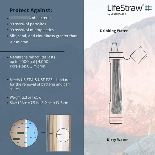 Lifestraw Peak Series Filtro Agua Personal Azul Camping Color