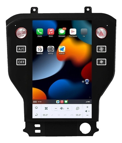 Radio Estéreo Tesla Para Ford Mustang 2014-2020 Gps Pantalla