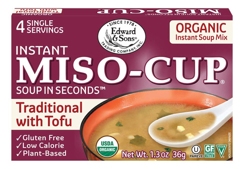 Miso-copa Orgánica Sopa Tradicional Con Tofu, Sobres Monodos