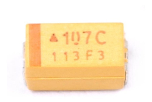 Pack X 5 Capacitor Tantalio 107c 100uf 16v Smd 3528