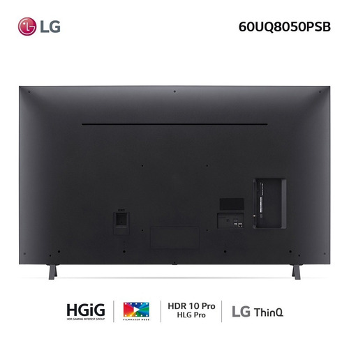 Imagen 8 de 8 de Smart TV LG AI ThinQ 60UQ8050PSB LED webOS 22 4K 60" 100V/240V