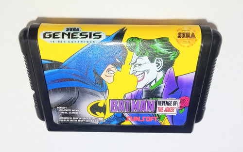 Cartucho Juego Batman Revenge Of Joker Sega Genesis 16 Bits