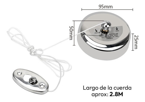 Tendedero Retráctil Ropa Colgador Logia Acero Inoxidable