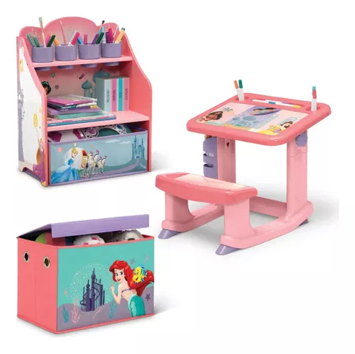 Venta Baúl guarda juguetes de madera infantil, La princesa color rosa.  Ref Berlín 5354