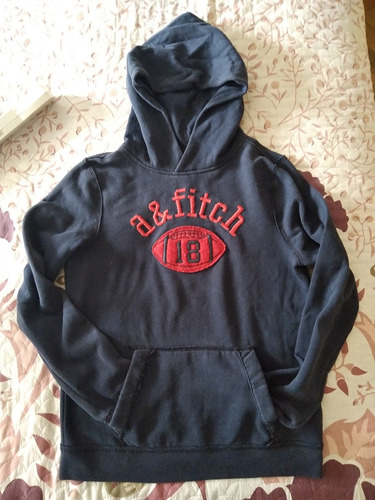 Buzo Azul Con Capucha Abercrombie & Fitch Kids, Talle 14 (Usado)