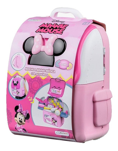 Imagem 1 de 4 de Mochila Minnie Mouse Médica Com Acessórios Multikids 2 Em 1