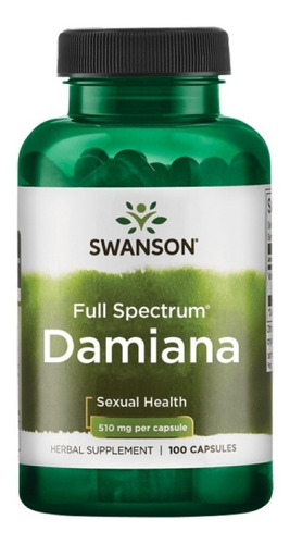 Damiana 510mg 100caps Swanson Usa Envio Gratis