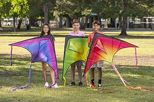 Cometas Joyin 3pzas Grandes De Color Naranja Verde Y Morado