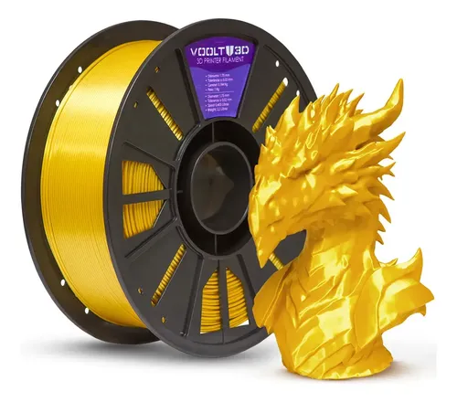 Filamento PLA Dourado Ouro Gold V-Silk