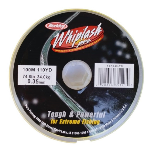 Multifilamento Para Pesca Berkley Whiplash Para Dorado X 100mts