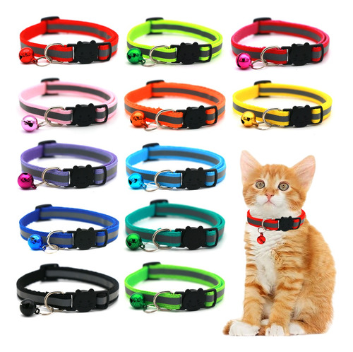 12 Piezas Collar Correa Funda Gato / Perro