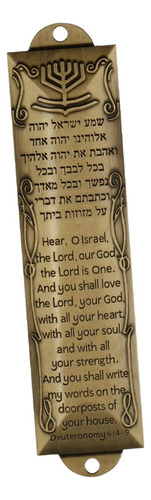 Mz 3 Placa De Bendición For Puerta, Decoración Religiosa Oro