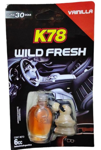Aromatizante Difusor Perfume K78 Wild Fresh Auto Colgante Color Vainilla Fragancia Vainilla