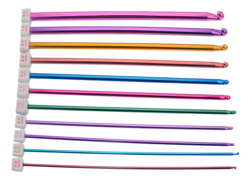 Ganchos De Aluminio 20mm Para Crochet Set De Impresión