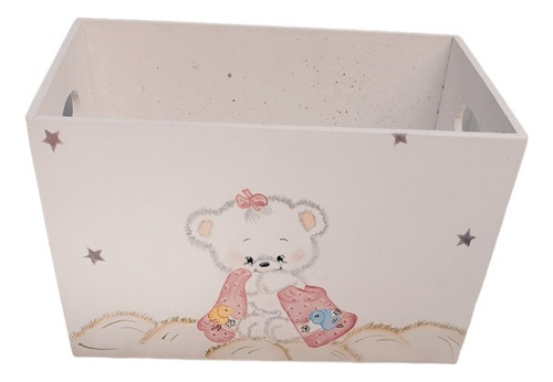 Caja Organizadora Pintada De Blanco