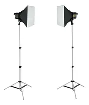 Comprar Conjunto Fotográfico Odonto 2 Flashes + Tripés + Softs 40