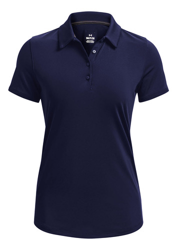 Polo S/m Golf Ua De Playoffs Azul Mujer