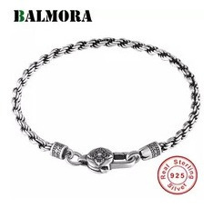 Balmora-pulsera De Plata De Ley 925 Sólida Para Hombre Y Muj