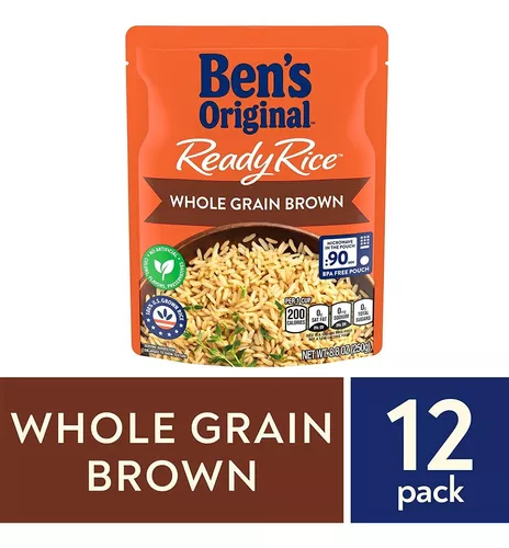  BEN'S ORIGINAL Arroz integral de grano entero, arroz en caja,  caja de 1 libra (paquete de 12) : Comida Gourmet y Alimentos