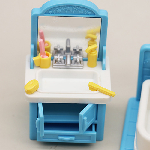 1 Juego De Muebles De Baño Mini House, Bañera En Miniatura