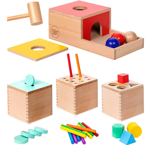 ~? Pidoko Kids Montessori Toys For 1 Year Old - Caja De Perm