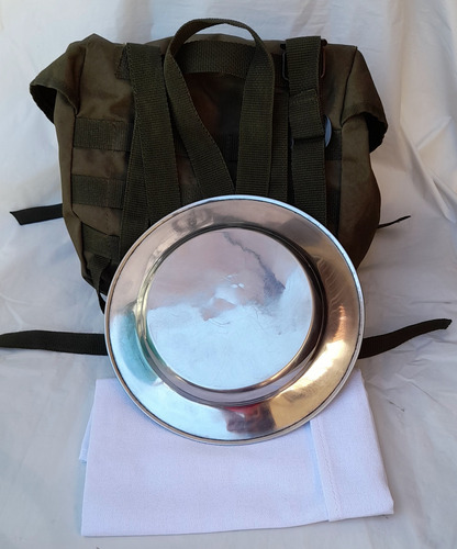 Bolsa De Rancho Militar Ejercito Servilleta Plato (Usado)