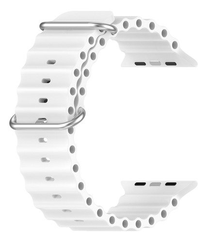 Pulseira Oceano Para Apple Watch Ultra 49mm 45mm 44mm 42mm Cor Branco