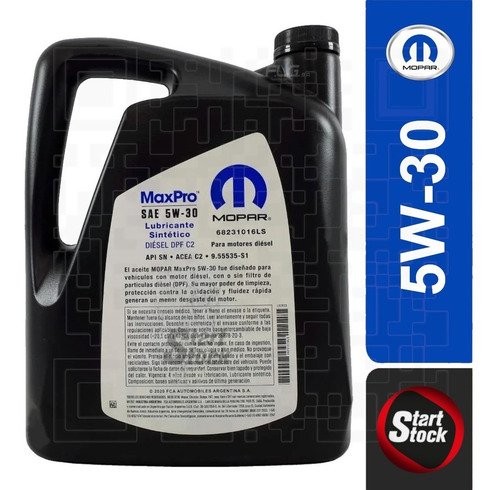 Imagen 2 de 4 de Aceite De Motor 5w30 Mopar Fiat Jeep Dodge Ram Chrysler 7 Lt