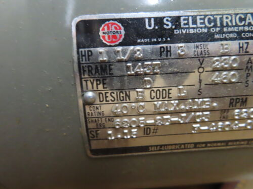 Nib Us Motor F-4604-00-677 1-1/2hp 230/460v 3ph 3450rpm Ccm